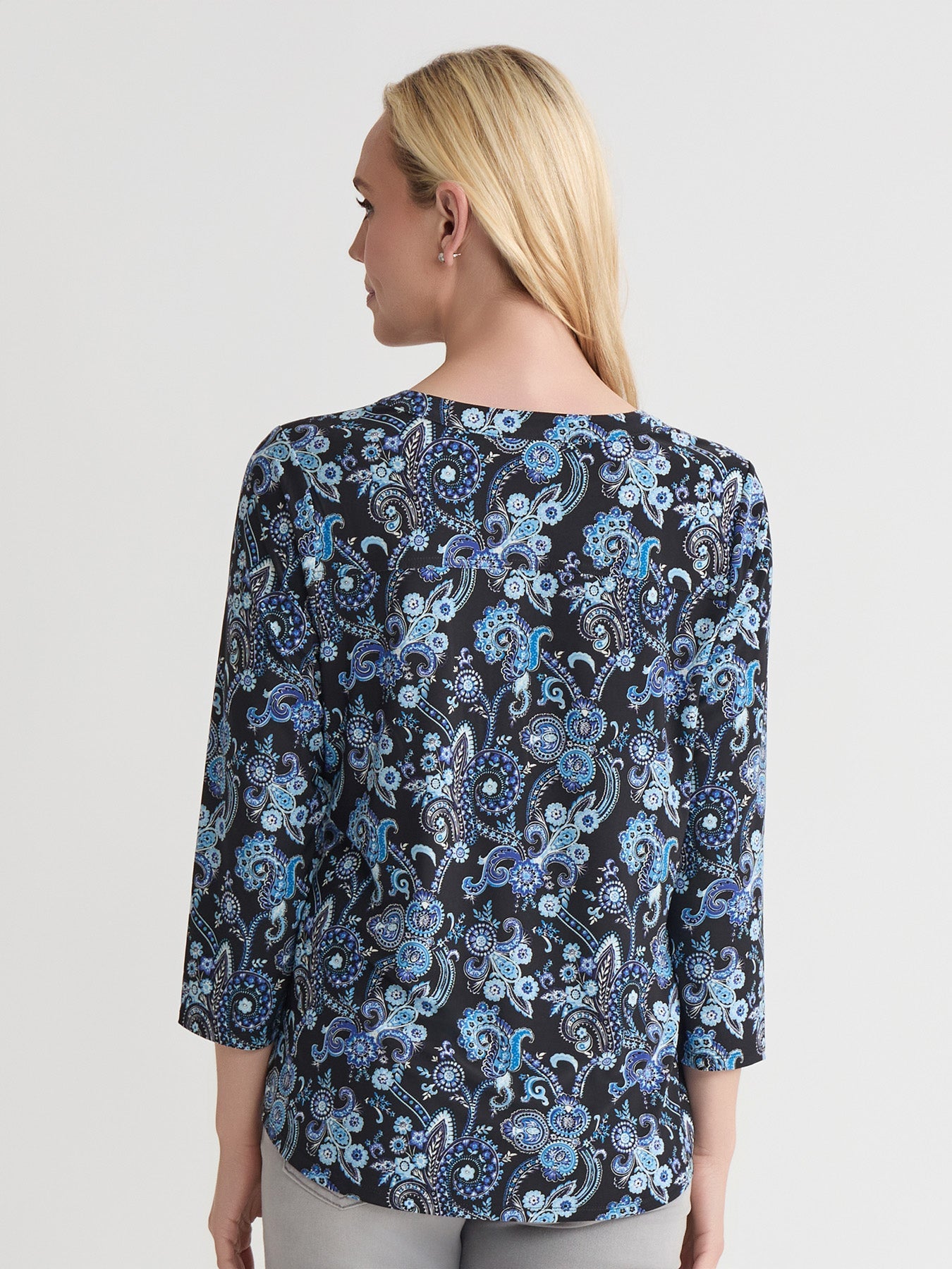 Quarter Sleeve Top, Printed Everyday Knit