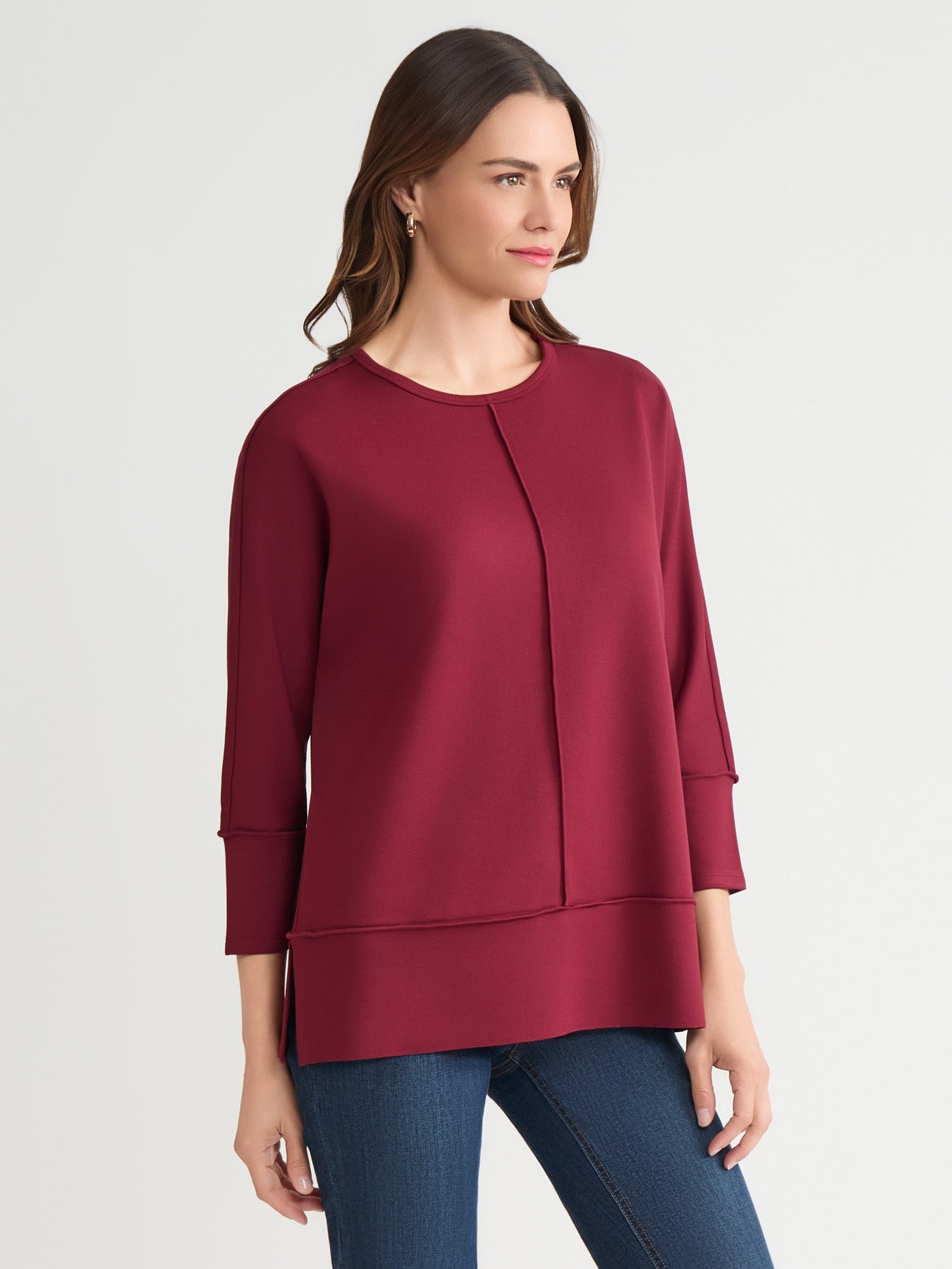 Plus Seam Detail Dolman Tunic, Serenity Knit