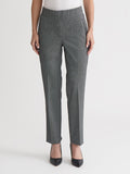 High Rise Wide Waistband Pants, Check Jacquard
