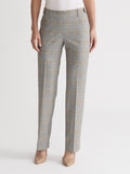 Pull On Button Tab Trouser, Glen Plaid