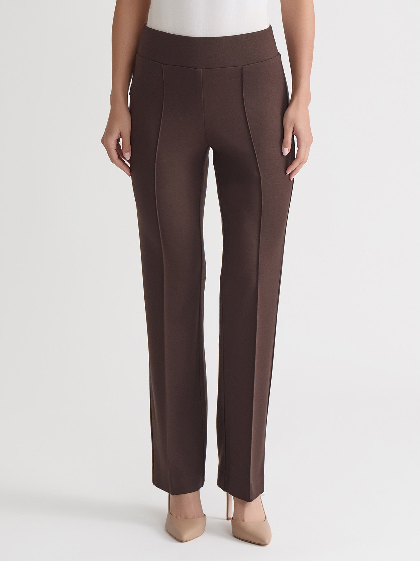 Pull-On Pintuck Trouser, Serenity Knit