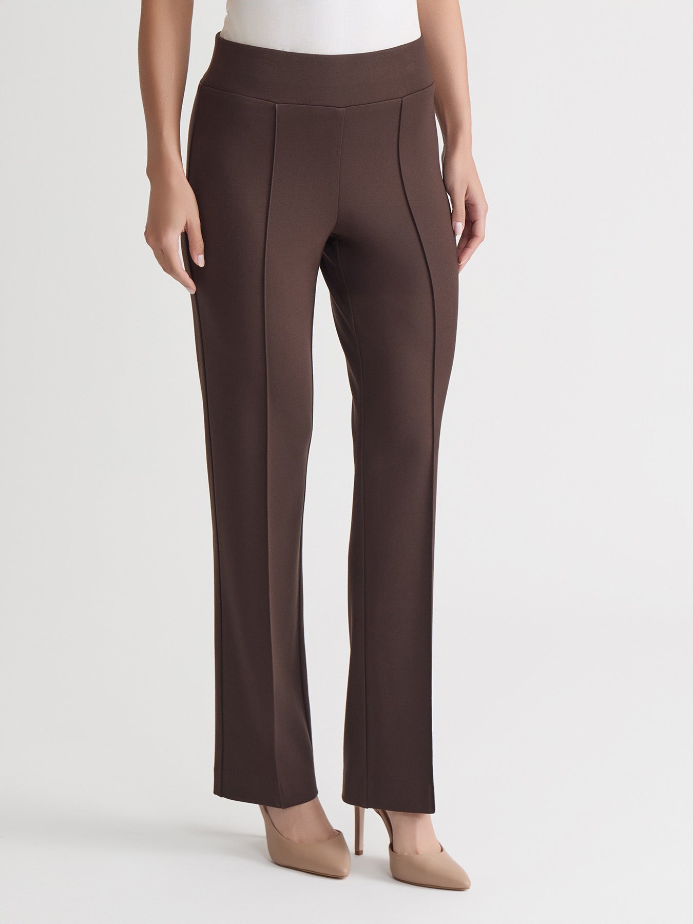 Pull-On Pintuck Trouser, Serenity Knit
