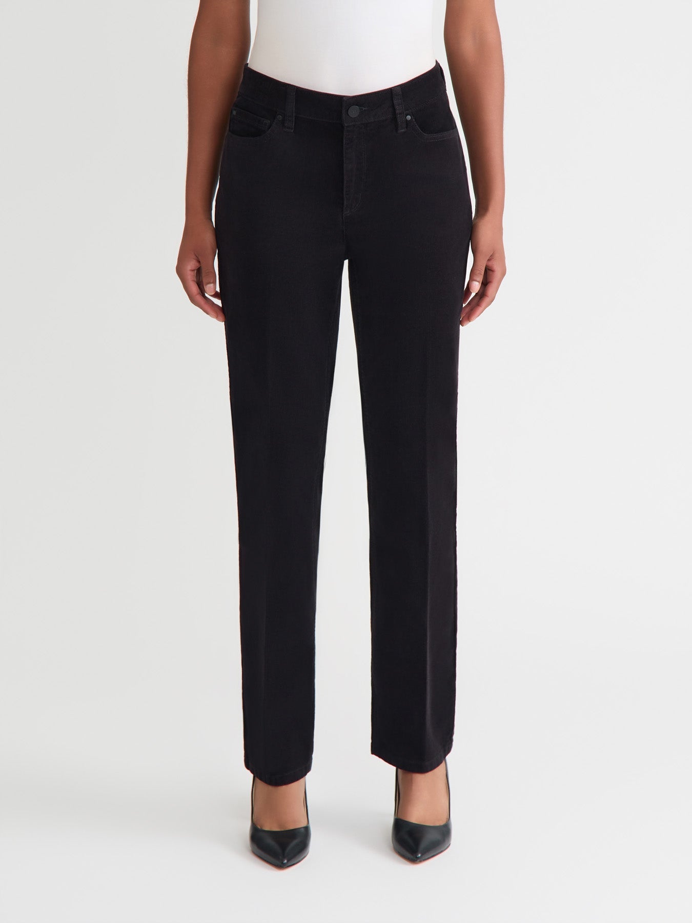 Petite Lexington Straight Leg Pants, Corduroy