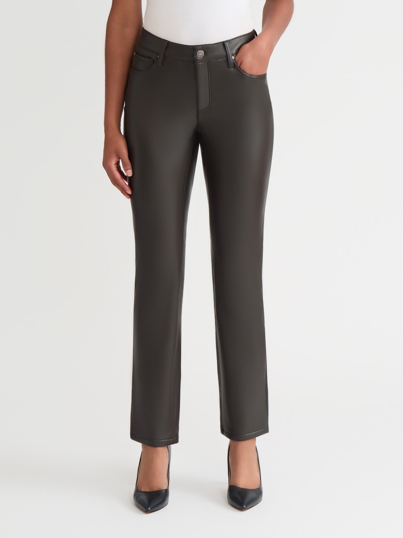 Lexington Straight Leg Pants, Vegan Leather