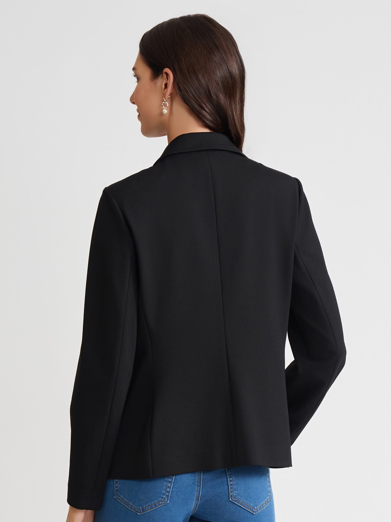 Petite Faux Double Breasted Jacket, Modern Compression
