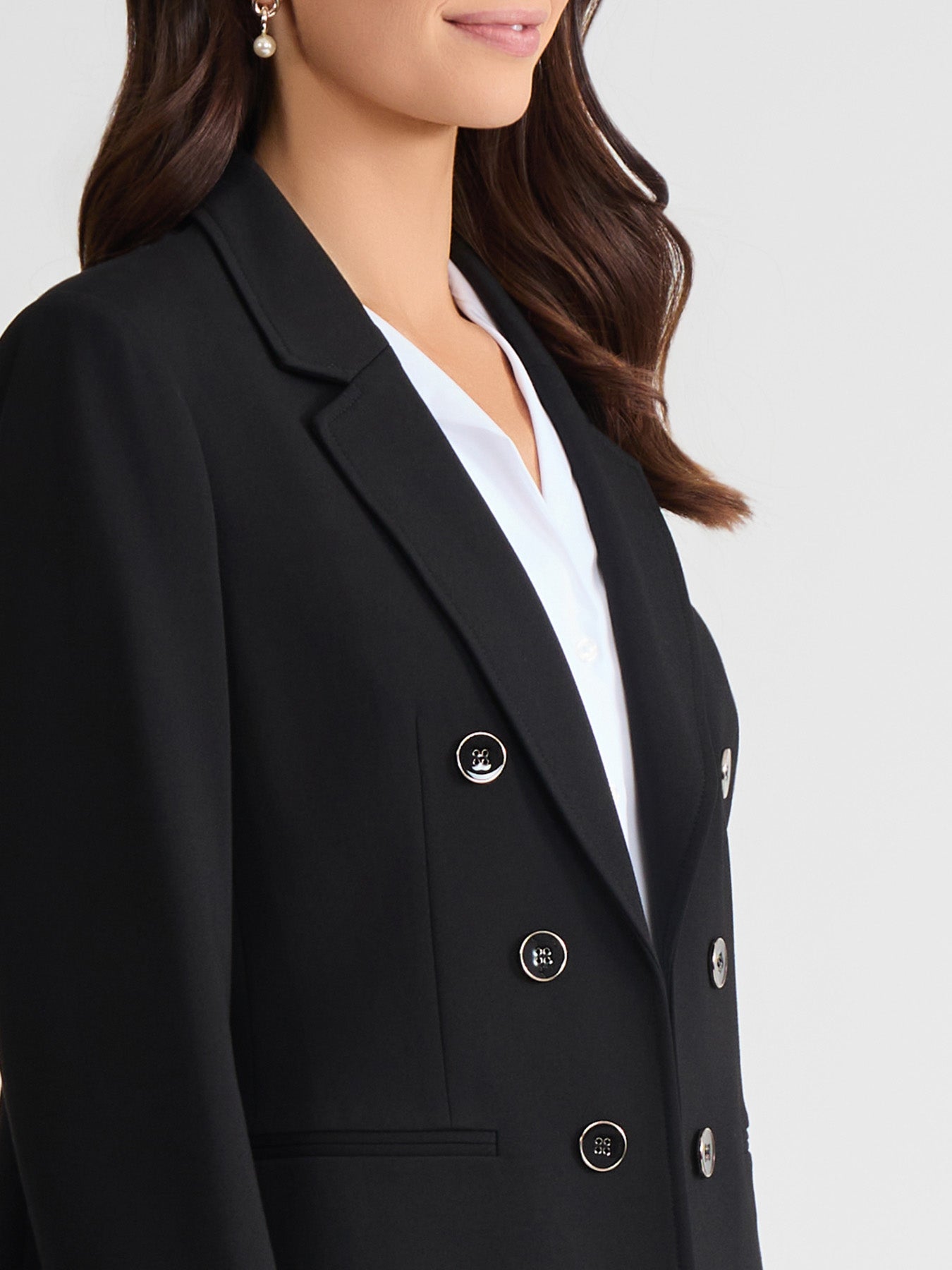 Faux Double Breasted Jacket, Modern Compression