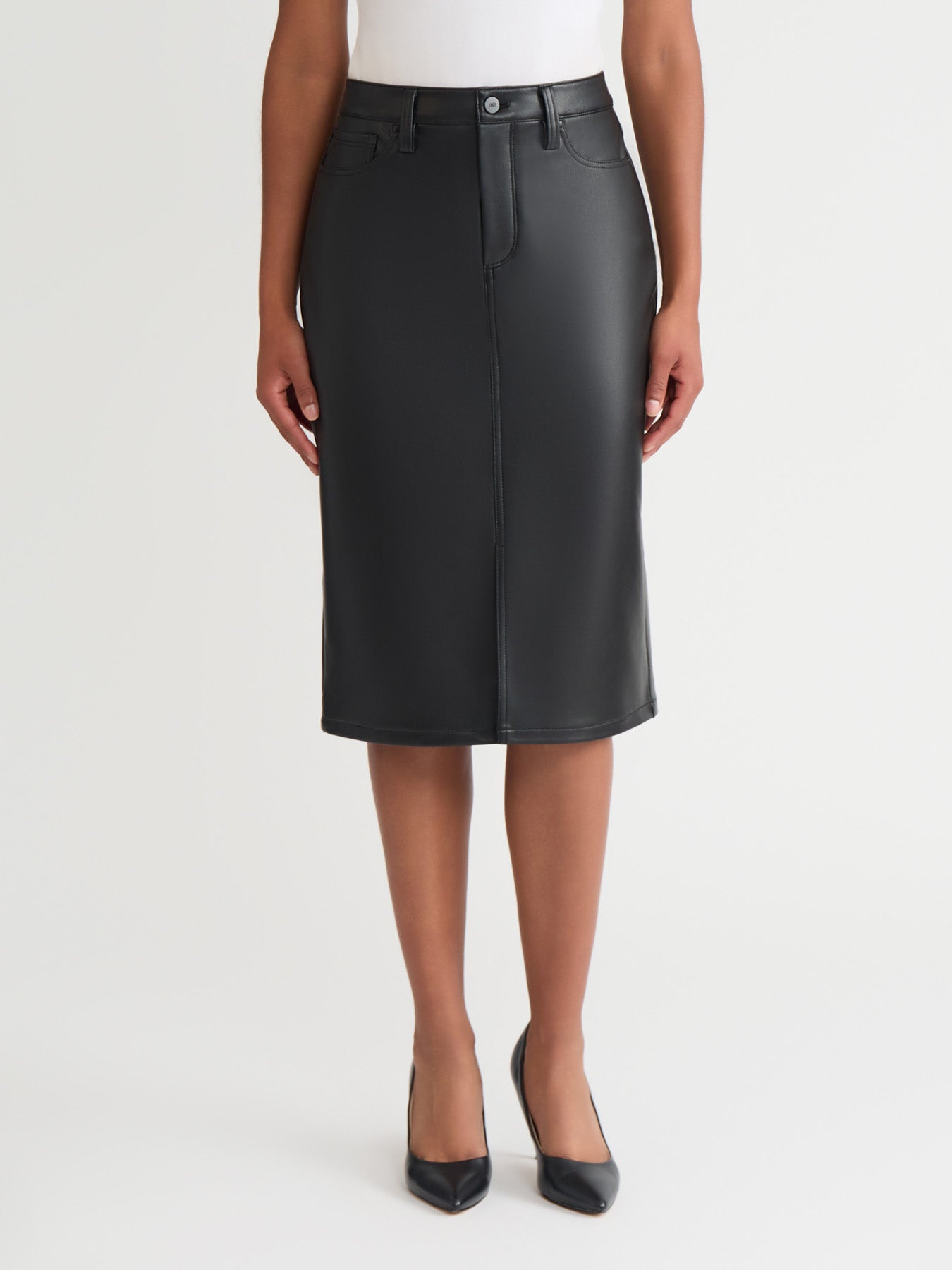 Midi Skirt, Vegan Leather