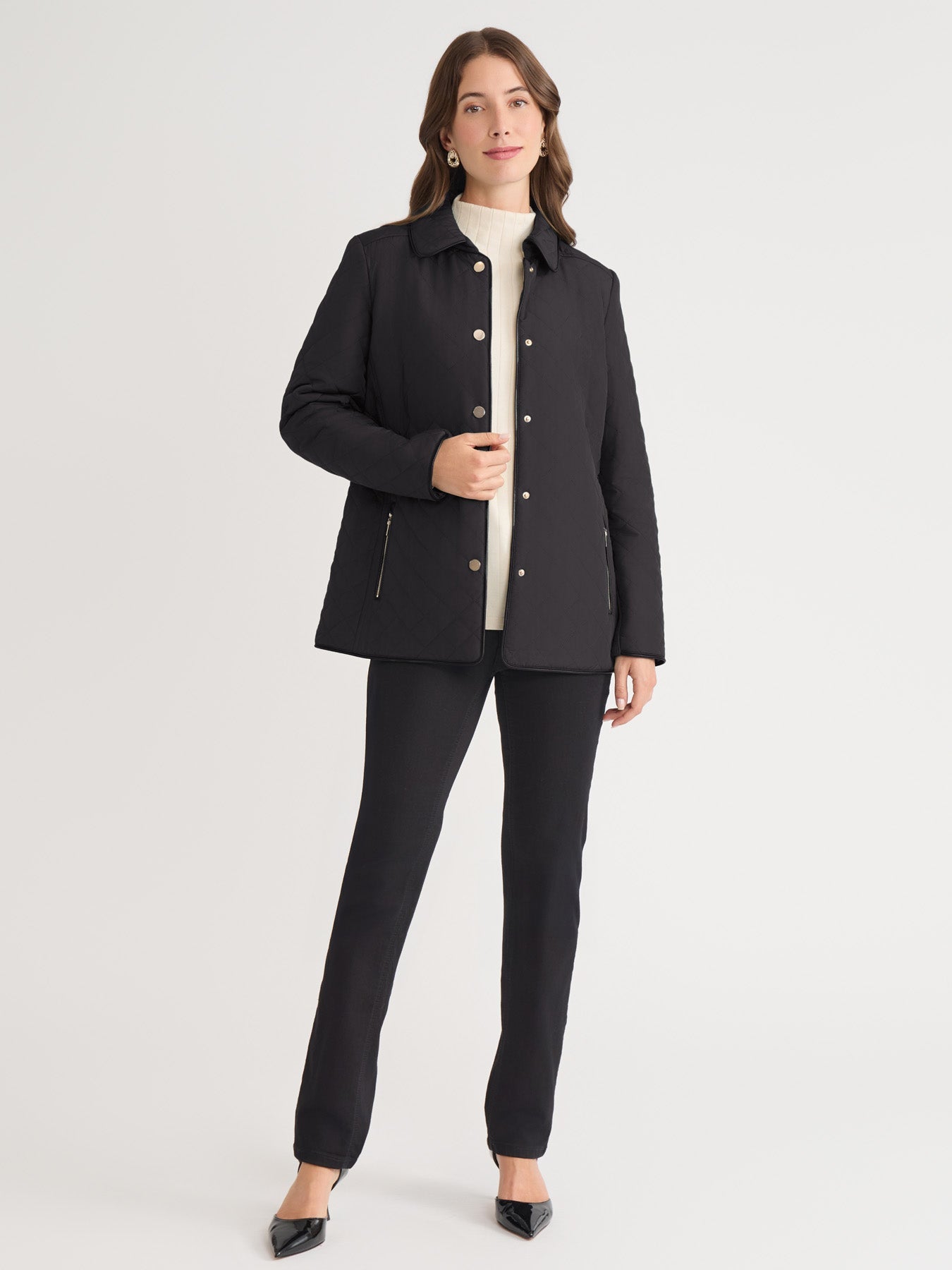 Quilted Snap Front Jacket