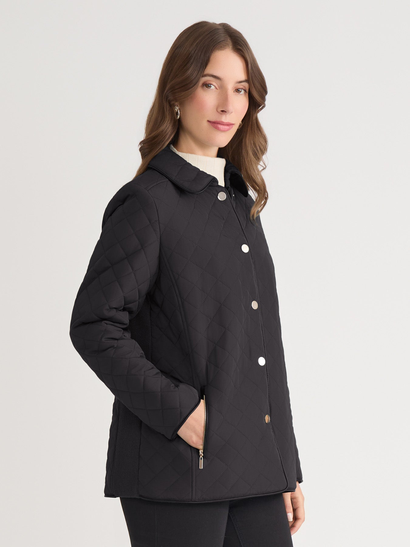 Quilted Snap Front Jacket
