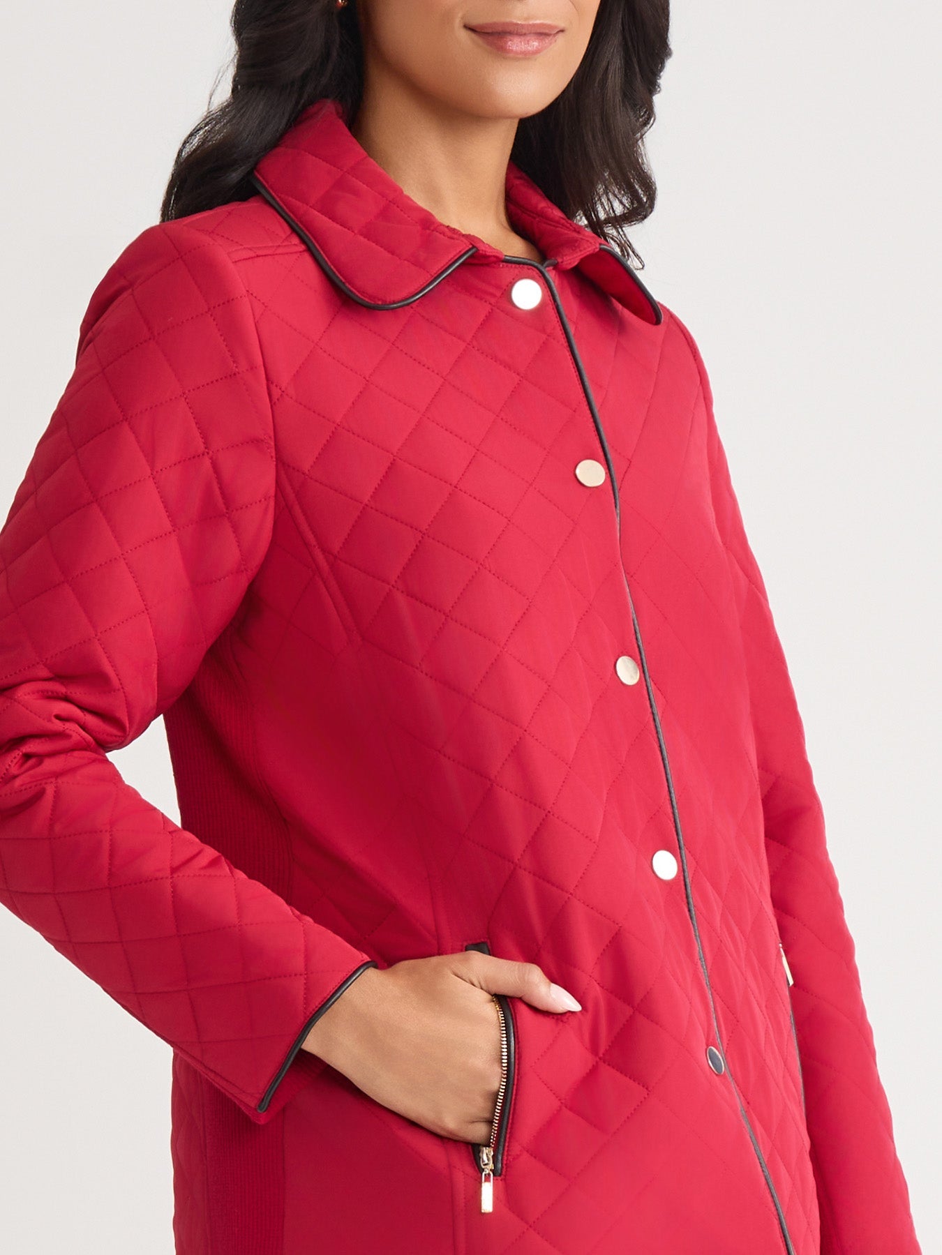 Quilted Snap Front Jacket