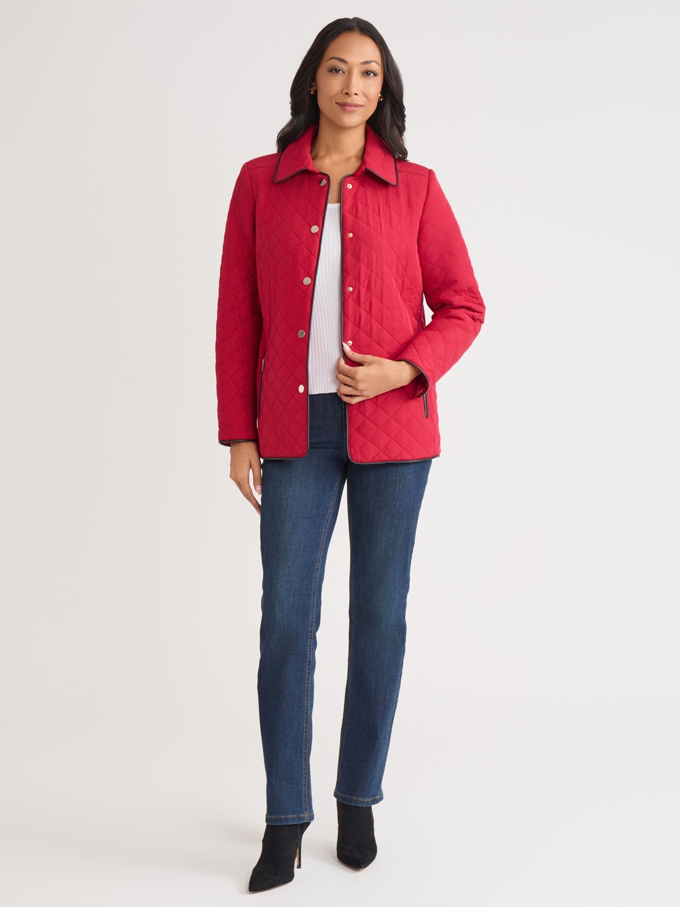 Quilted Snap Front Jacket