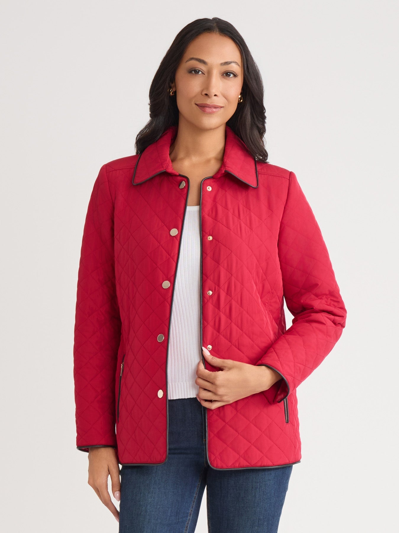 Quilted Snap Front Jacket