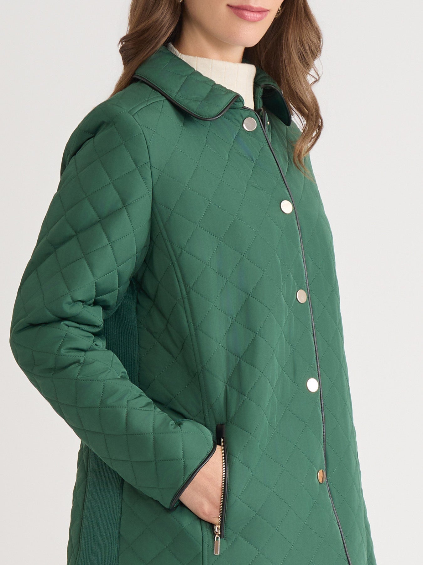 Quilted Snap Front Jacket