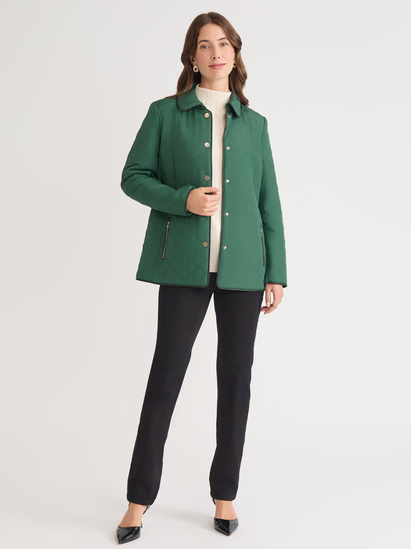 Quilted Snap Front Jacket