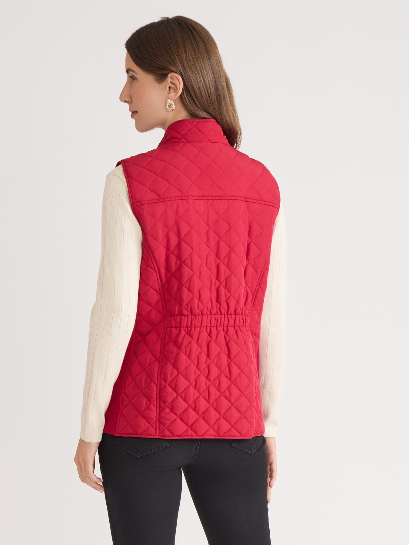Zip-Front Quilted Vest