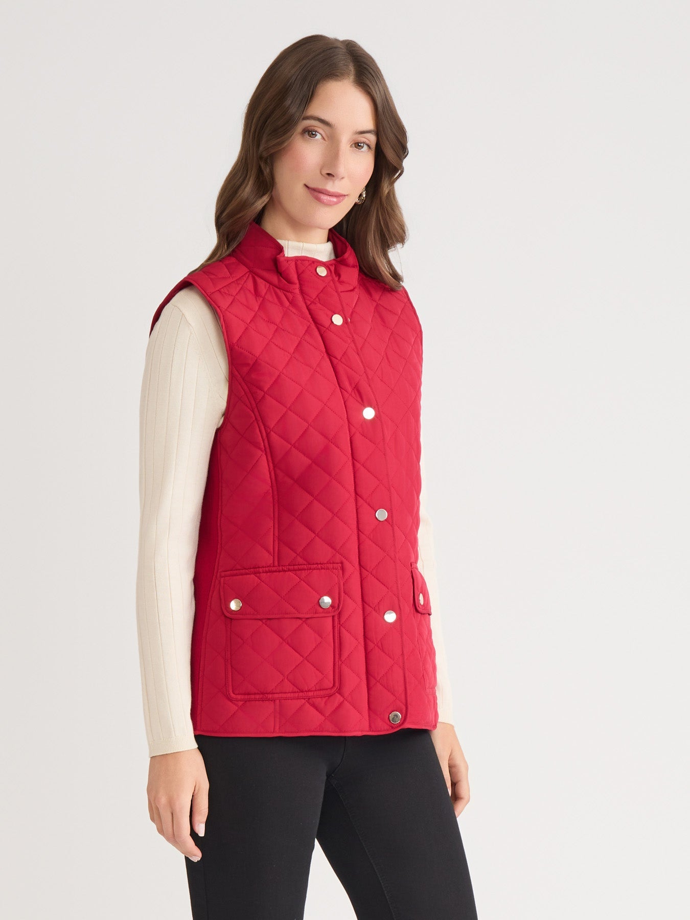 Zip-Front Quilted Vest