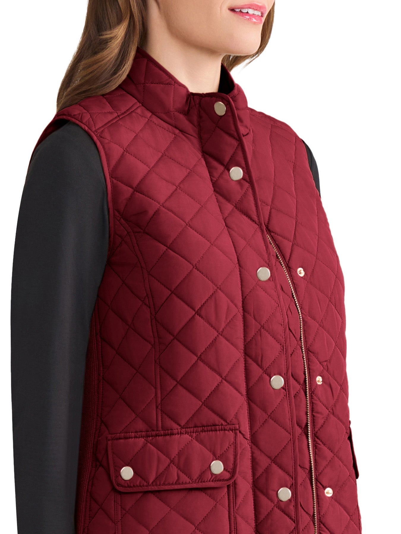 Zip-Front Quilted Vest