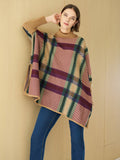 Turtleneck Long Sleeve Poncho Sweater