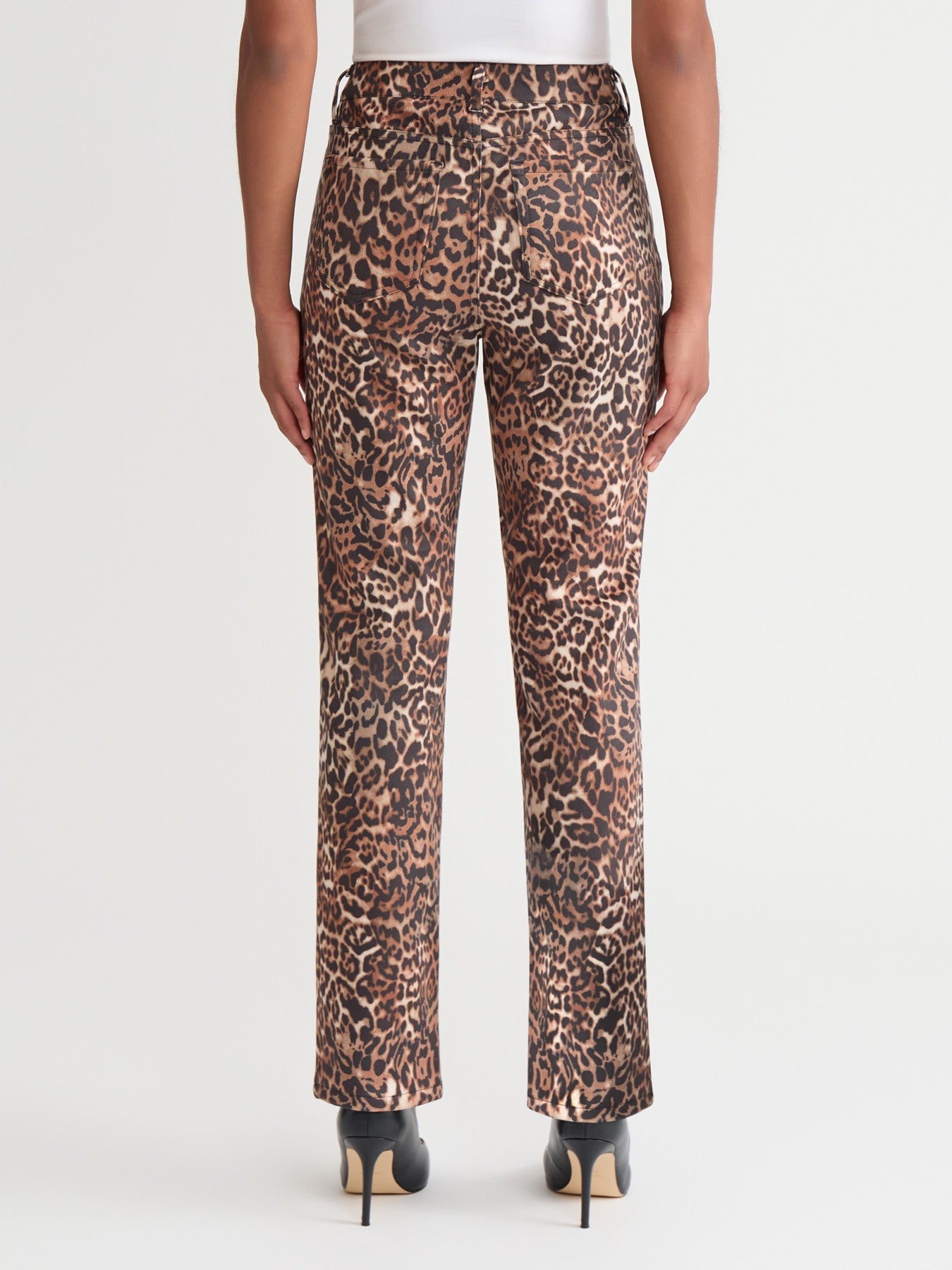 Plus Lexington Straight Leg Pants, Printed Suede