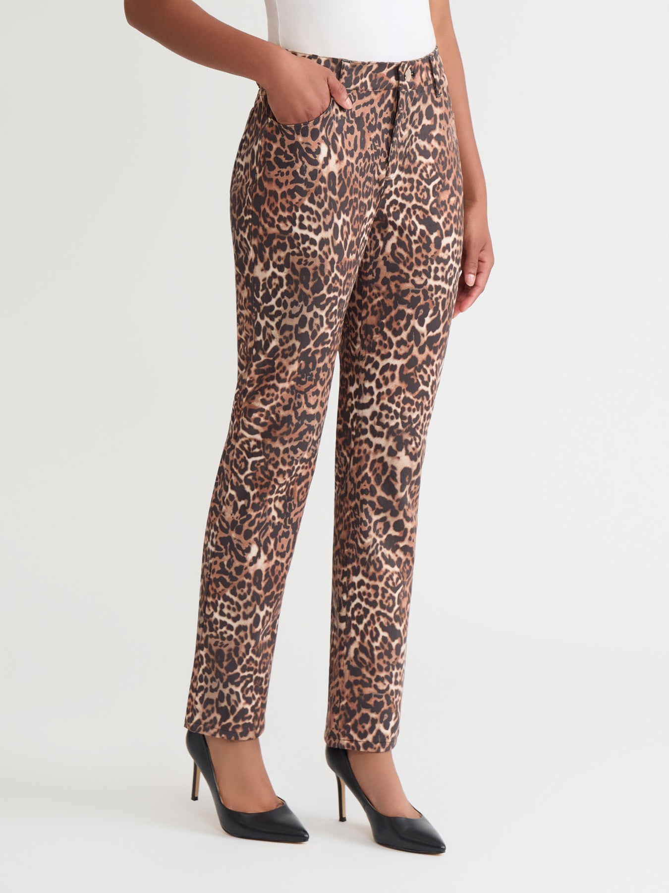 Lexington Straight Leg Pants, Printed Suede