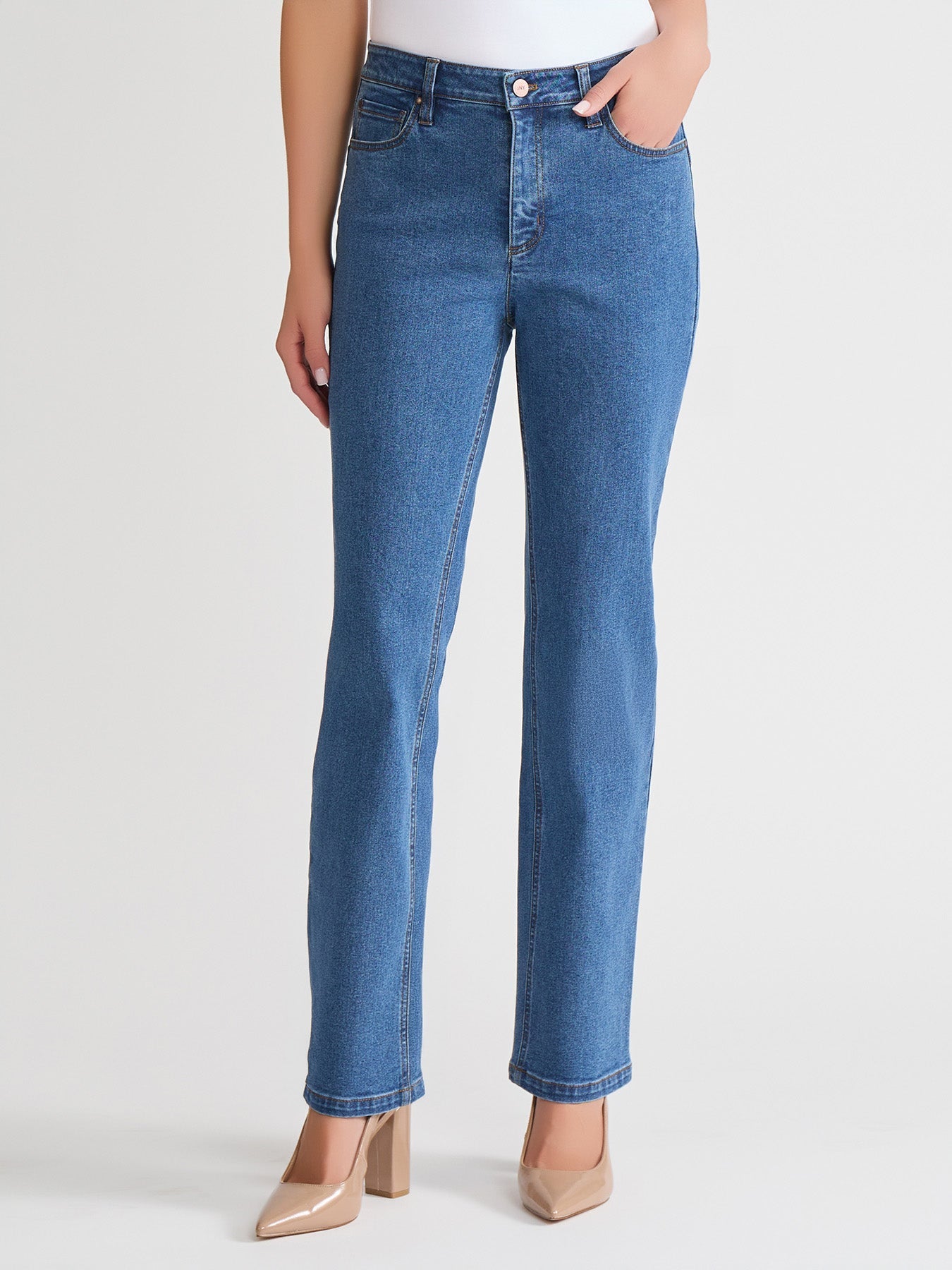 Lexington Straight Leg Jeans, Oasis Wash