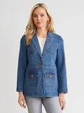 Two Button Denim Blazer, Oasis Wash