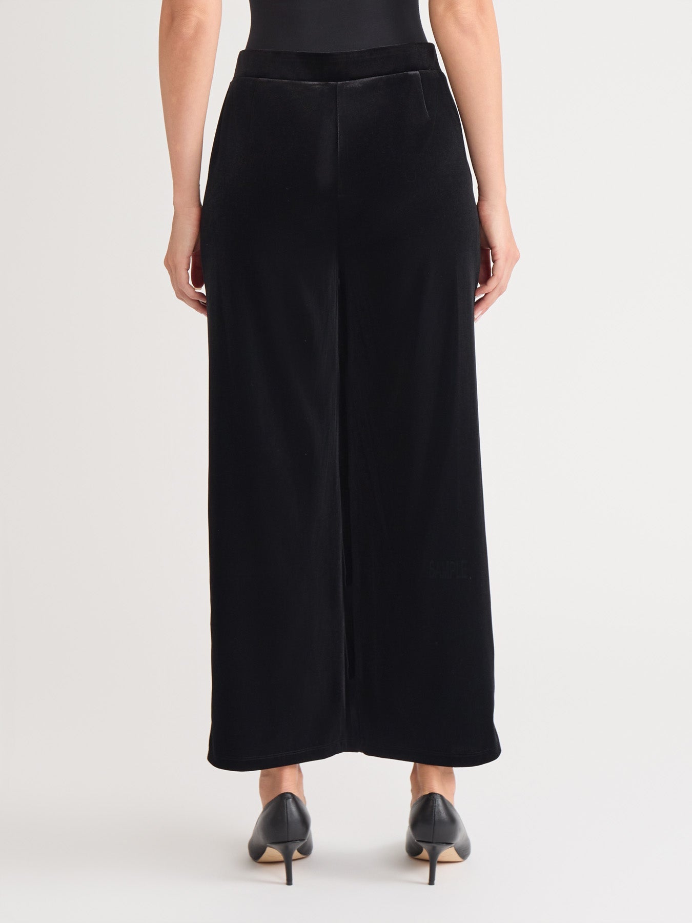 Pull-On Embroidered Velour Pant