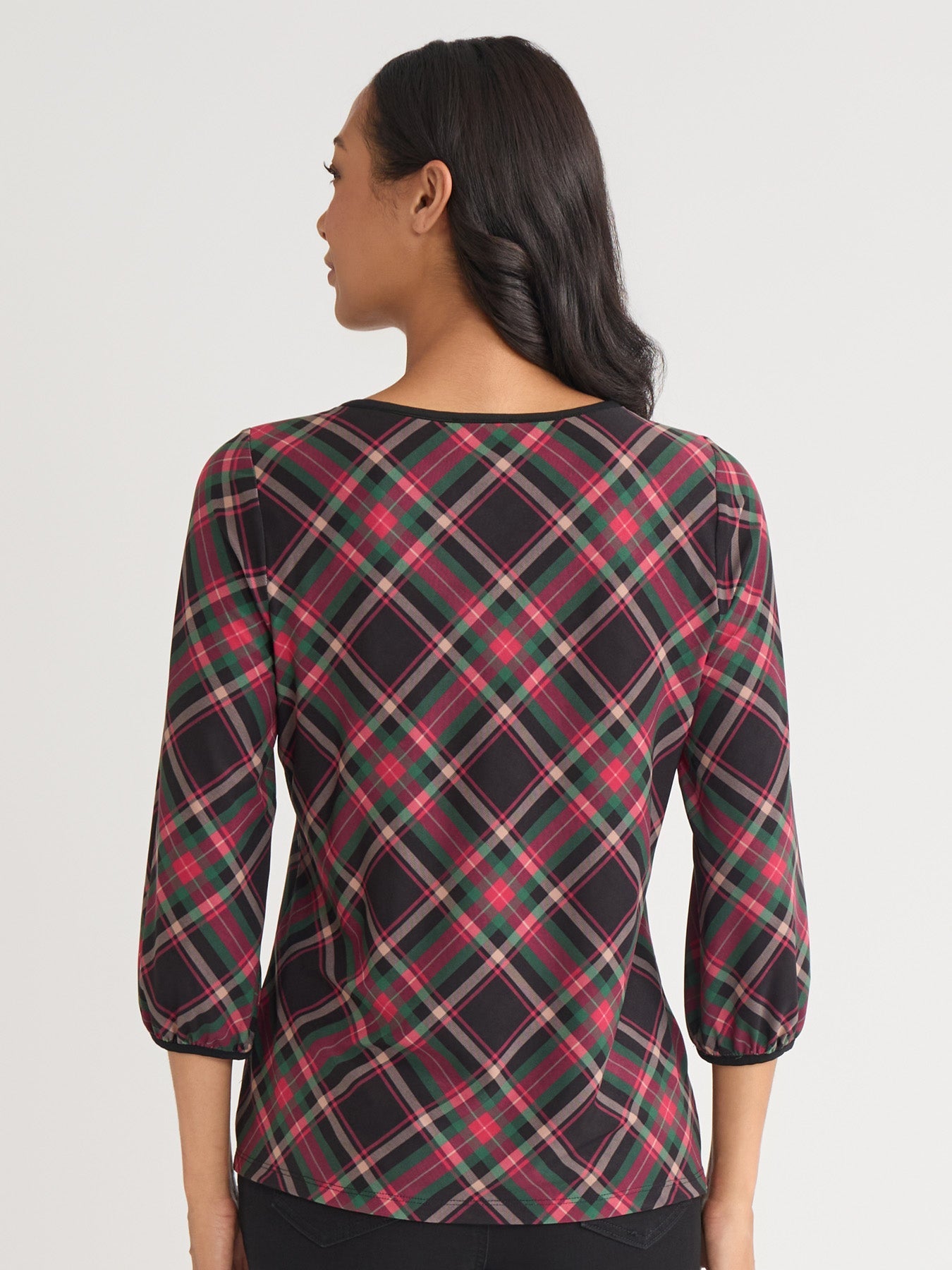 Puff Sleeve Crew Neck Top