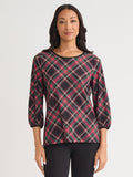 Puff Sleeve Crew Neck Top