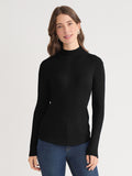 Plus Ribbed Mock Neck Sweater