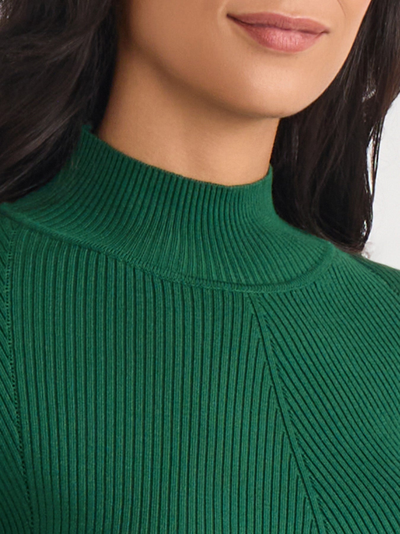 Ribbed Mock Neck Sweater