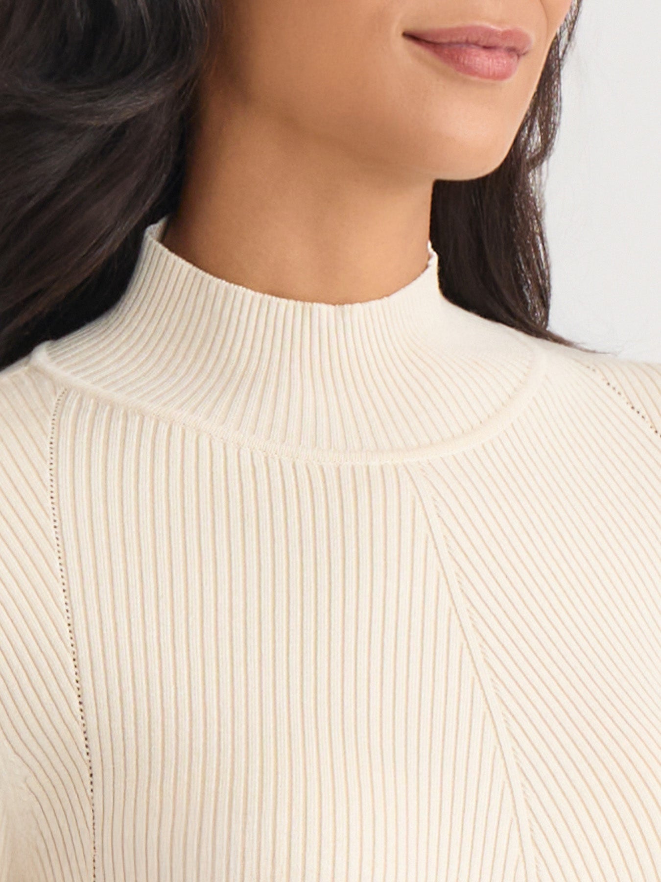 Ribbed Mock Neck Sweater