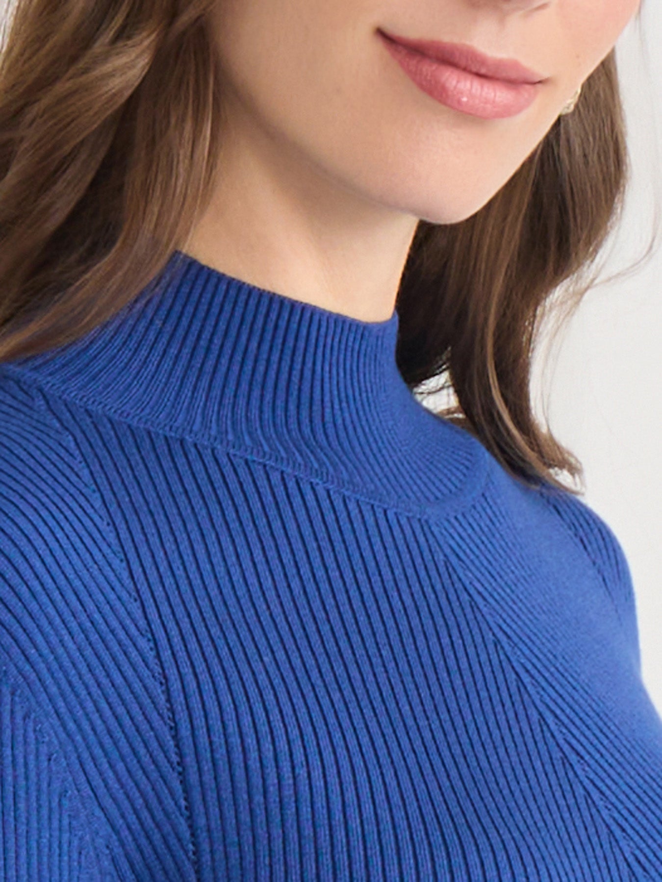 Ribbed Mock Neck Sweater