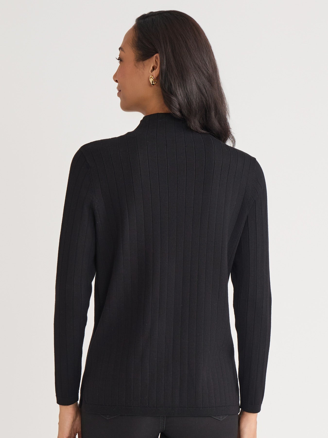 Wide Rib Funnel Neck Top