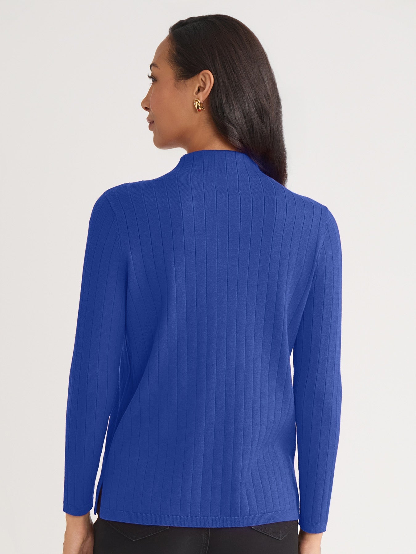 Wide Rib Funnel Neck Top