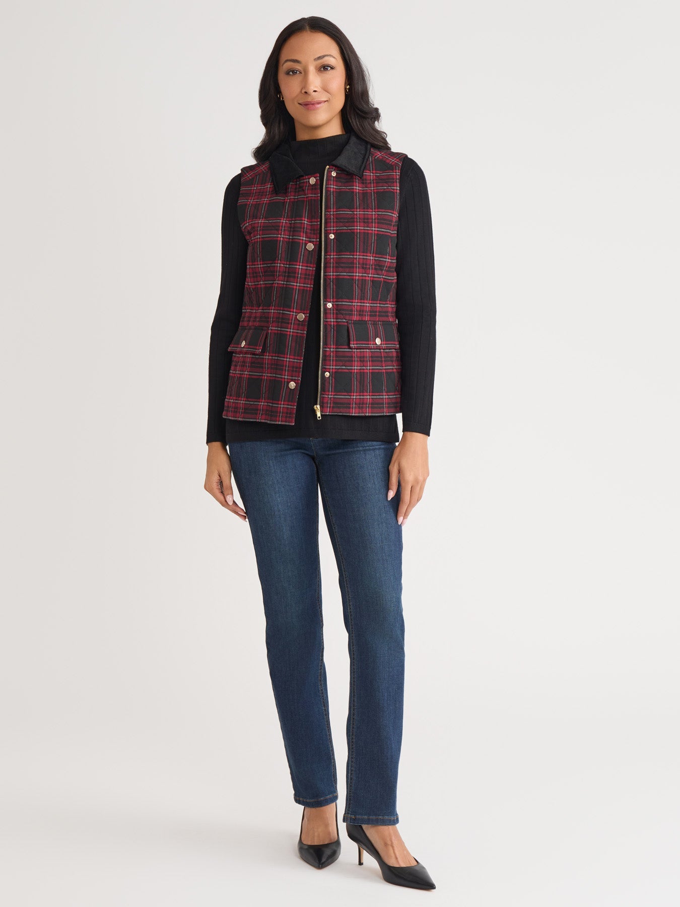 Snap Front Collared Vest