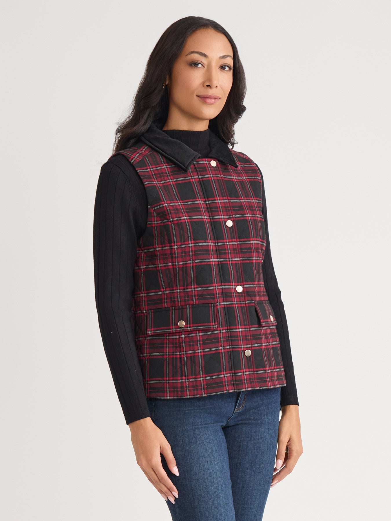 Snap Front Collared Vest