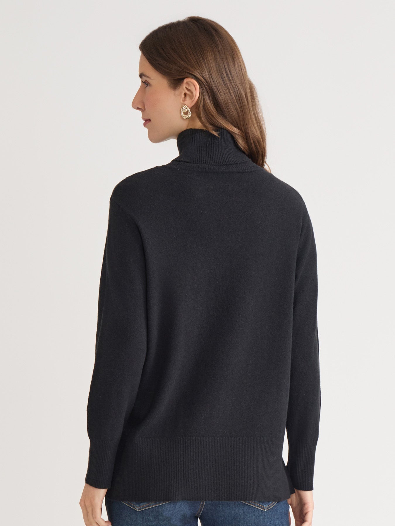 Pin Tuck Mock Neck Tunic