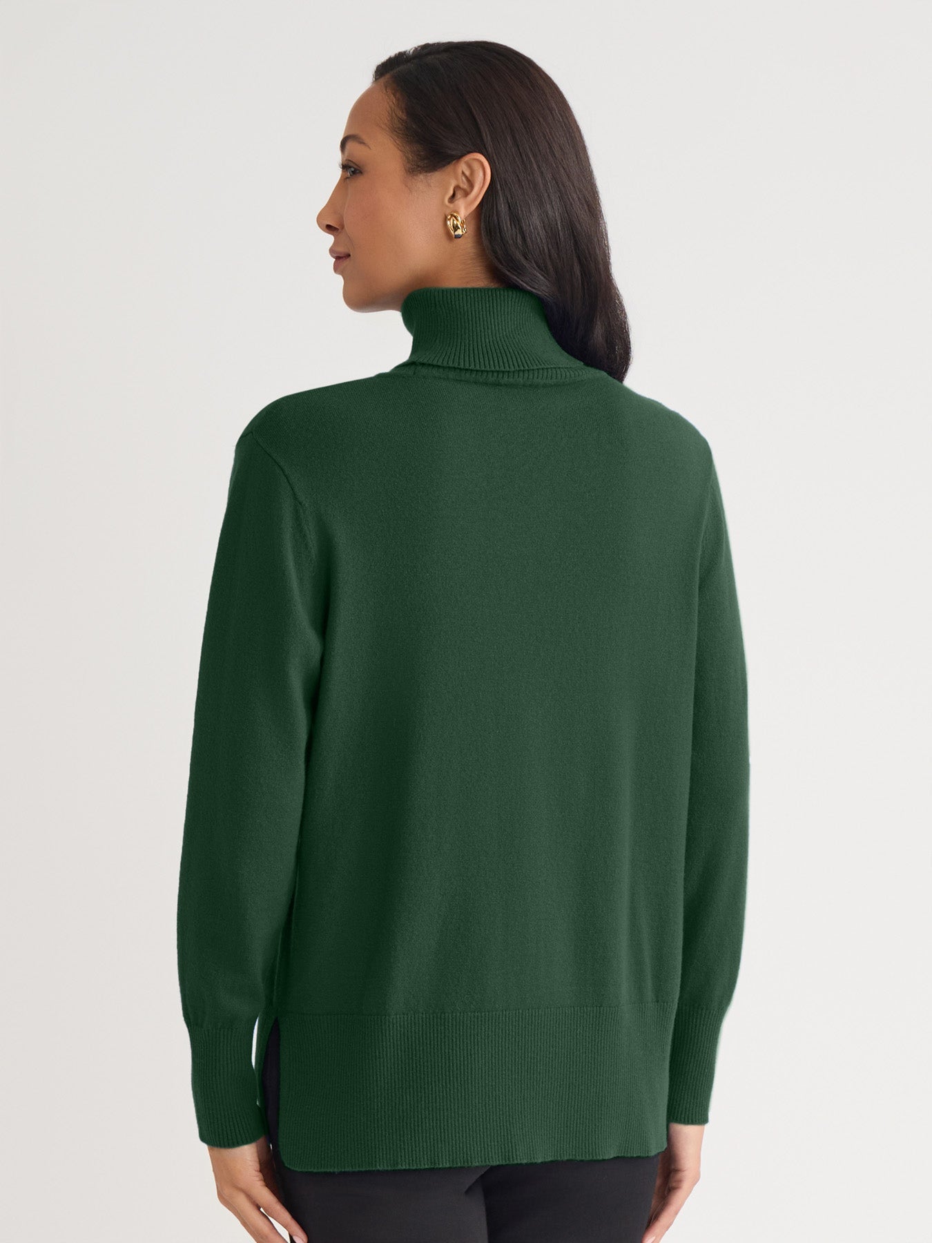 Pin Tuck Mock Neck Tunic