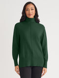 Pin Tuck Mock Neck Tunic