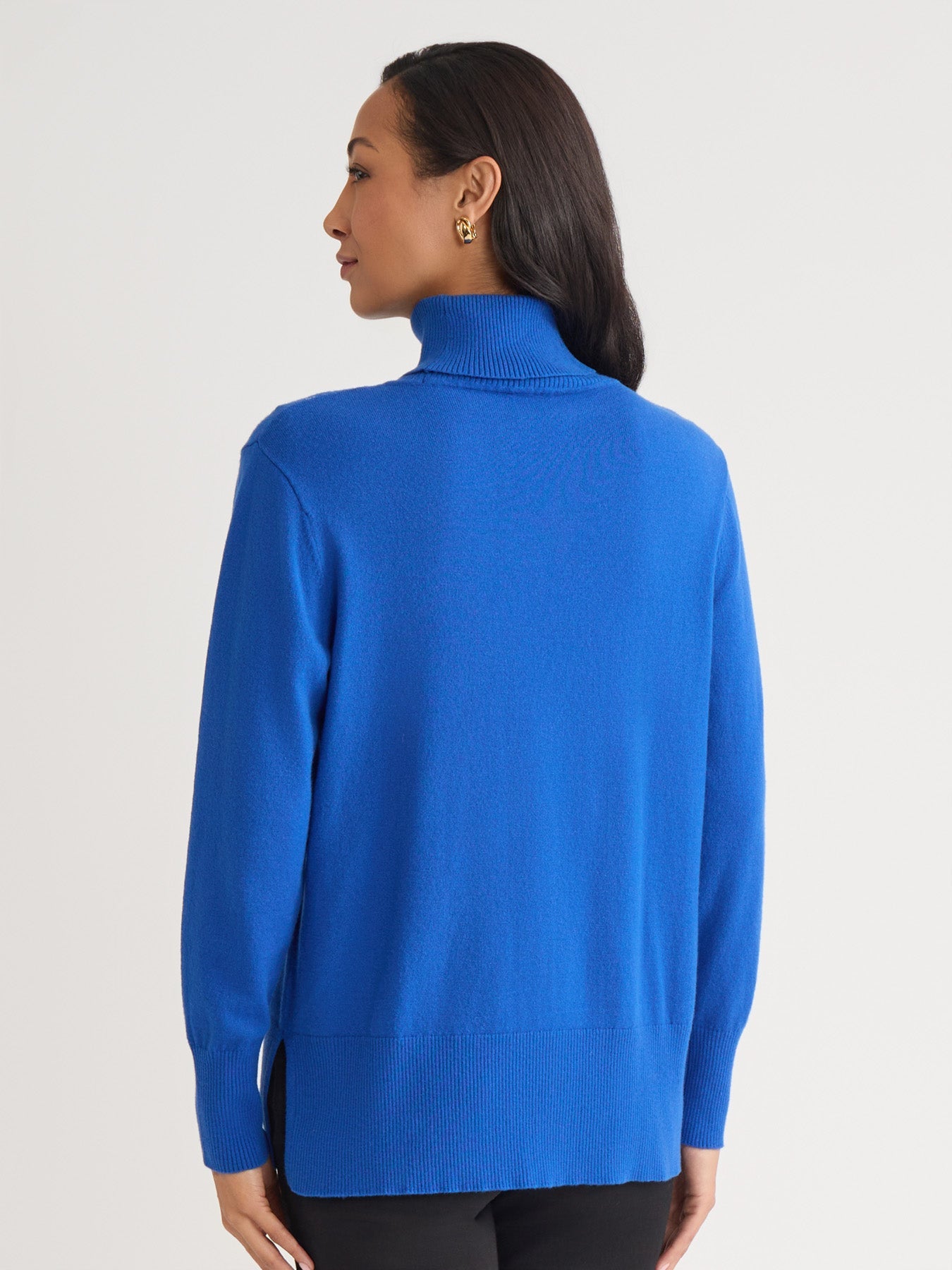 Pin Tuck Mock Neck Tunic