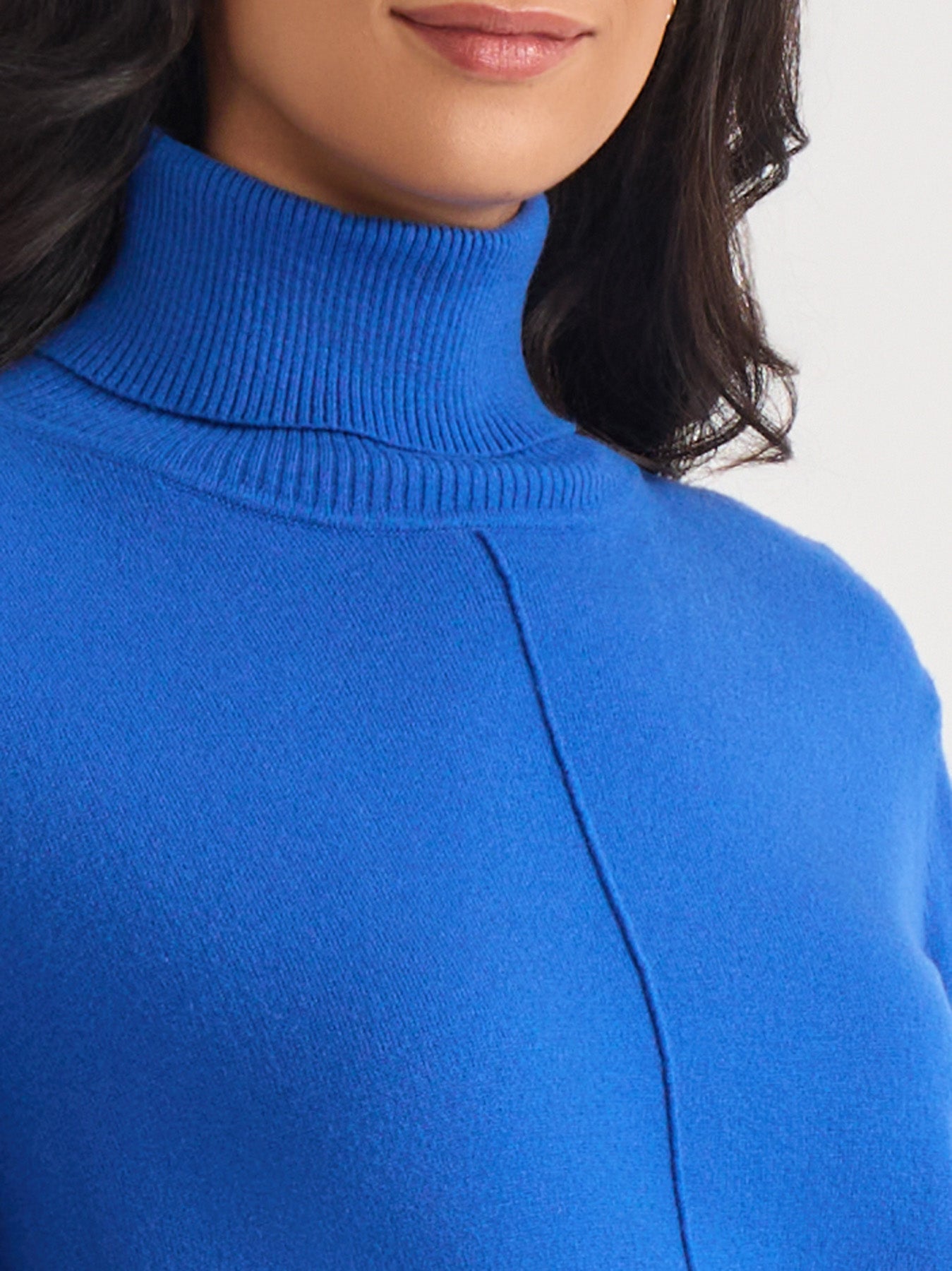 Pin Tuck Mock Neck Tunic