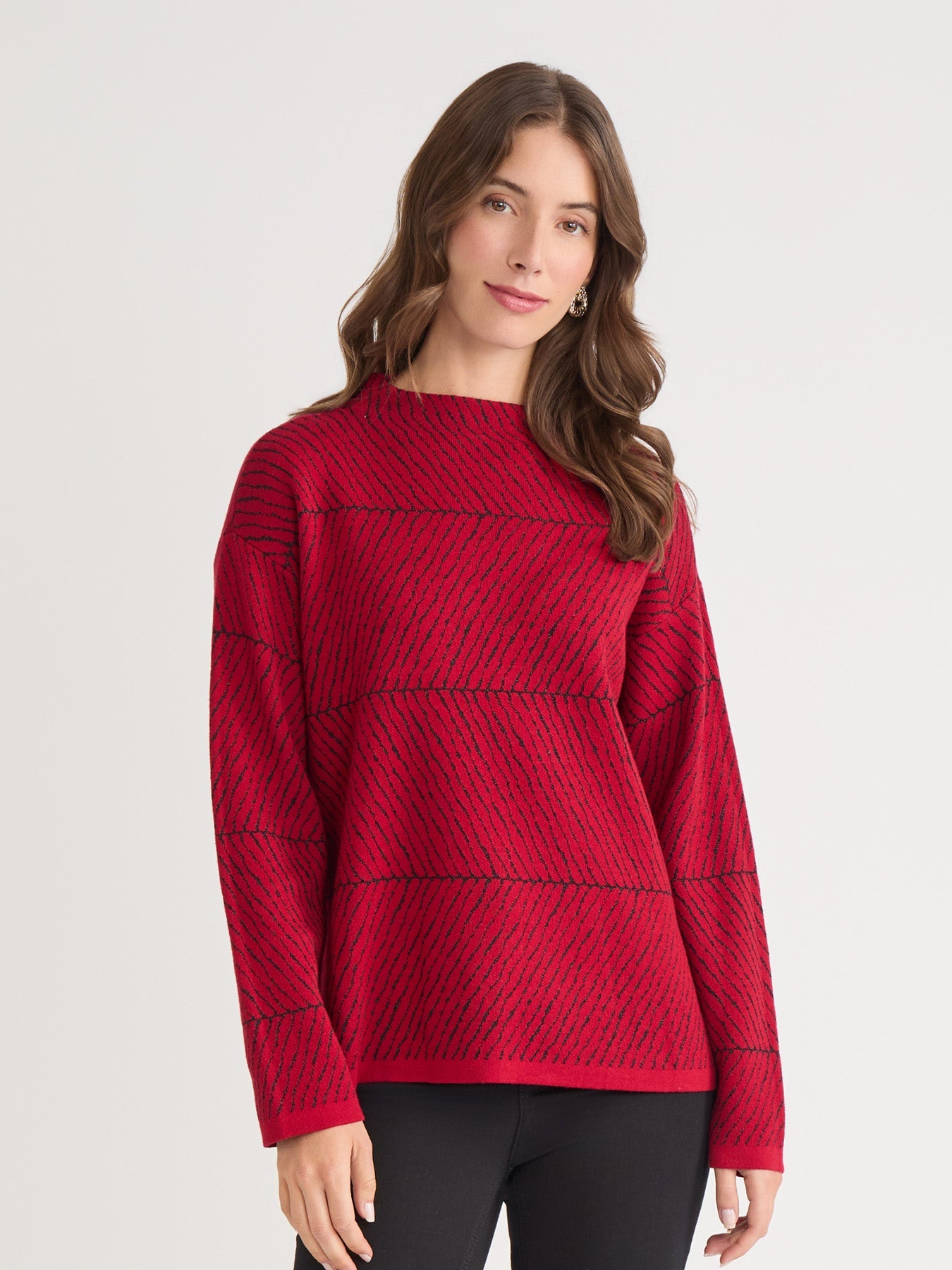 Petite Lurex Crew Neck Sweater