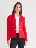 Petite Faux Double Breasted Blazer, Boucle Tweed