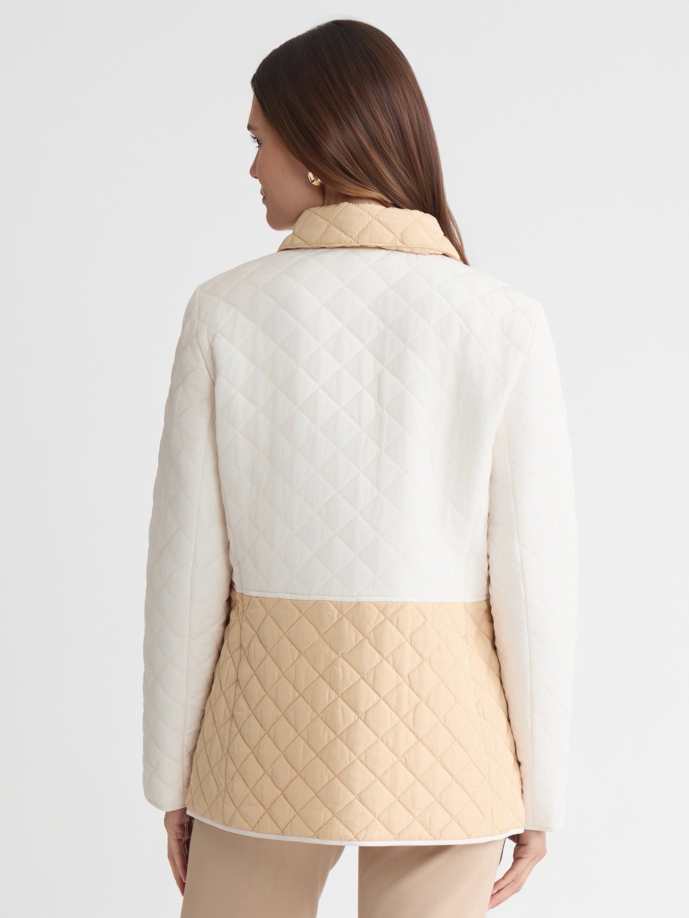 Petite Colorblock Quilted Jacket