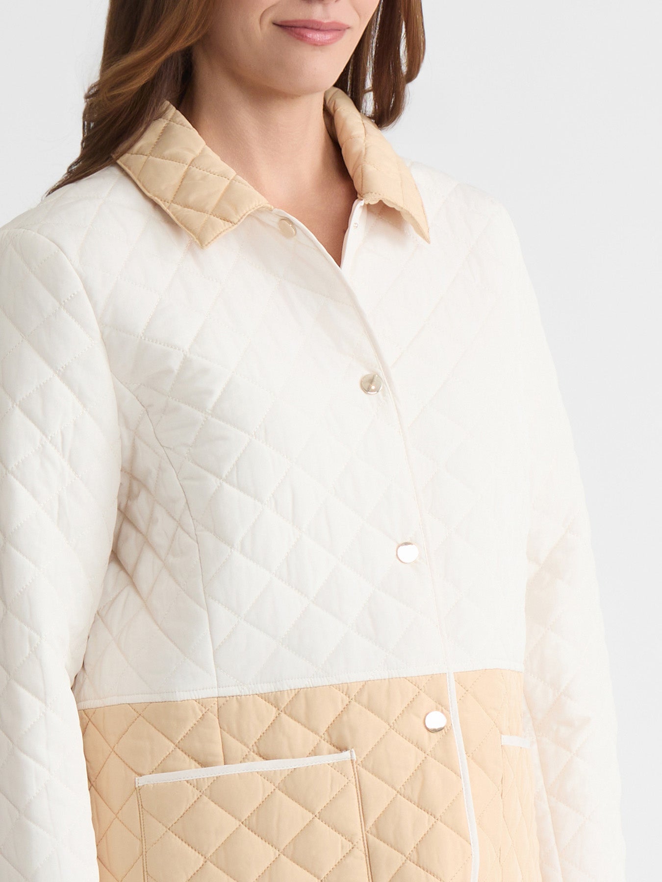 Petite Colorblock Quilted Jacket