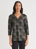 Shimmer Keyhole Neckline Top
