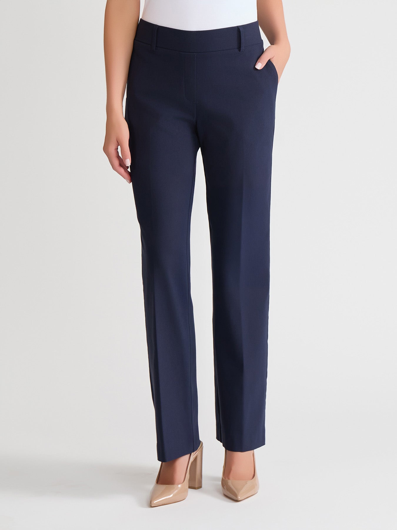 Petite Pull-On Slash Pocket Trouser, Stretch Twill