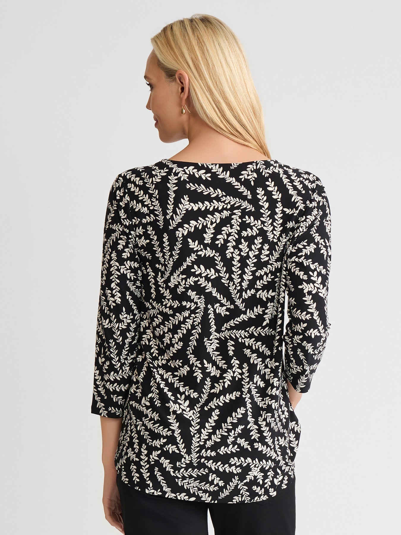 Printed Keyhole Neckline Top