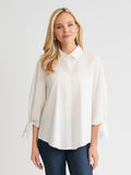 Tie Sleeve Button-Front Shirt